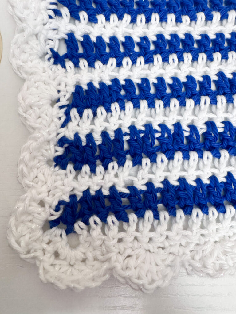 Color Change Double Crochet Washcloth