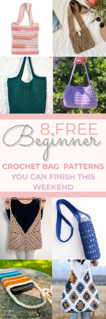 8 Free Beginner Crochet Bag Patterns you Can Finish this Weekend