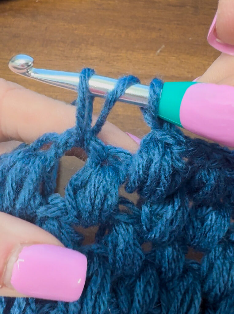 Three Loops on Crochet Hook
