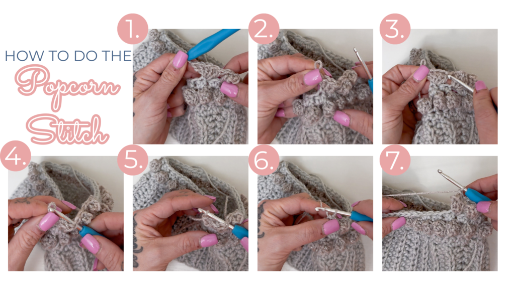 Step-by-Step Photo Tutorial: Crochet Popcorn Stitch